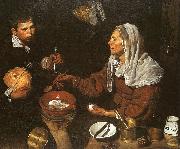 Diego Velazquez An Old Woman Cooking Eggs oil